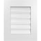 Ekena Millwork Vertical Surface Mount PVC Gable Vent: Functional, w/ 3-1/2"W x 1"P Standard Frame, 18"W x 22"H GVPVE18X2201SF - alternate 1